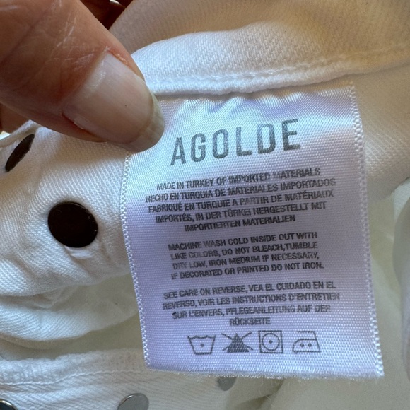 Agolde Riley white cropped jeans size 25 price firm - Picture 6 of 10